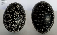 Obr.3, Obr.4 - Veľkonočné vajíčko, Batizovce, rok 1965, autorka Anna Pastrnáková